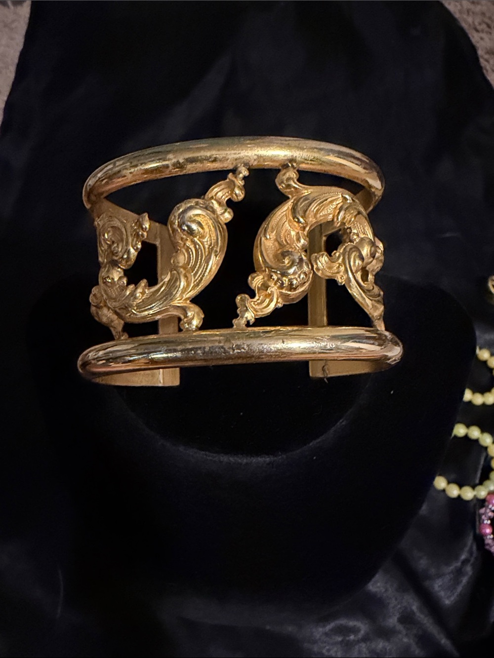 Ornate Gold Baroque Cuff Bracelet